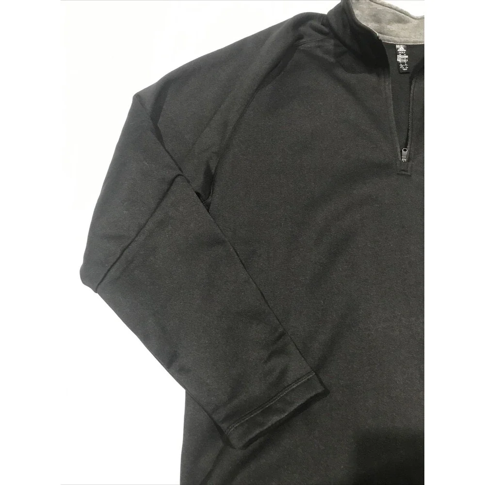 Adidas Golf Men's 1/4 Zip Pullover Fleece Mock Neck Jacket Black Sweatshirt XL